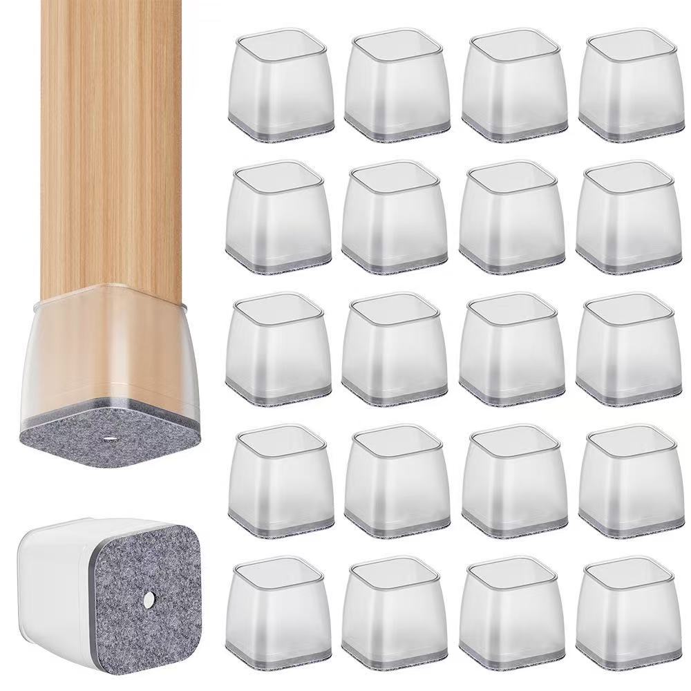 Furniture Hardware Feet - 8/16/24PCS Frosted Square Furniture Leg Protectors