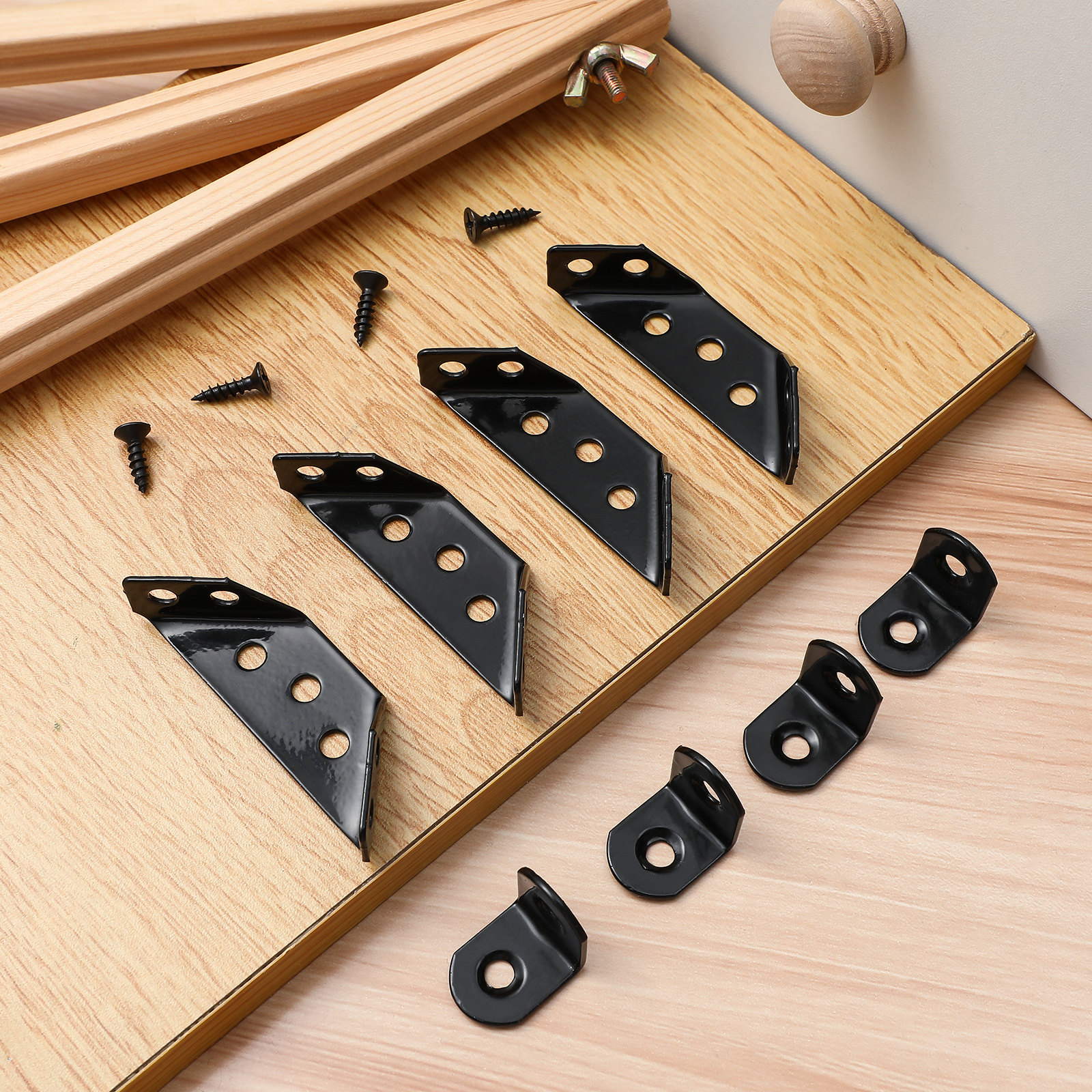 Furniture Joining Hardware - 1Set Stainless Steel Angle Brackets Corner