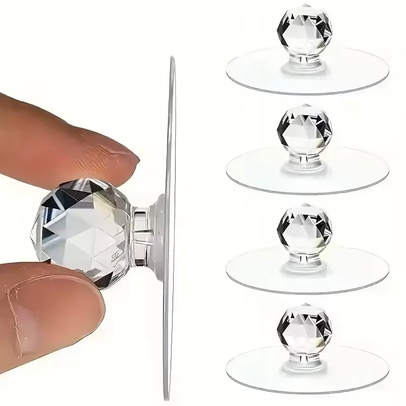 Furniture Hardware Pulls - 20pcs Transparent Crystal Door Knobs Cabinet
