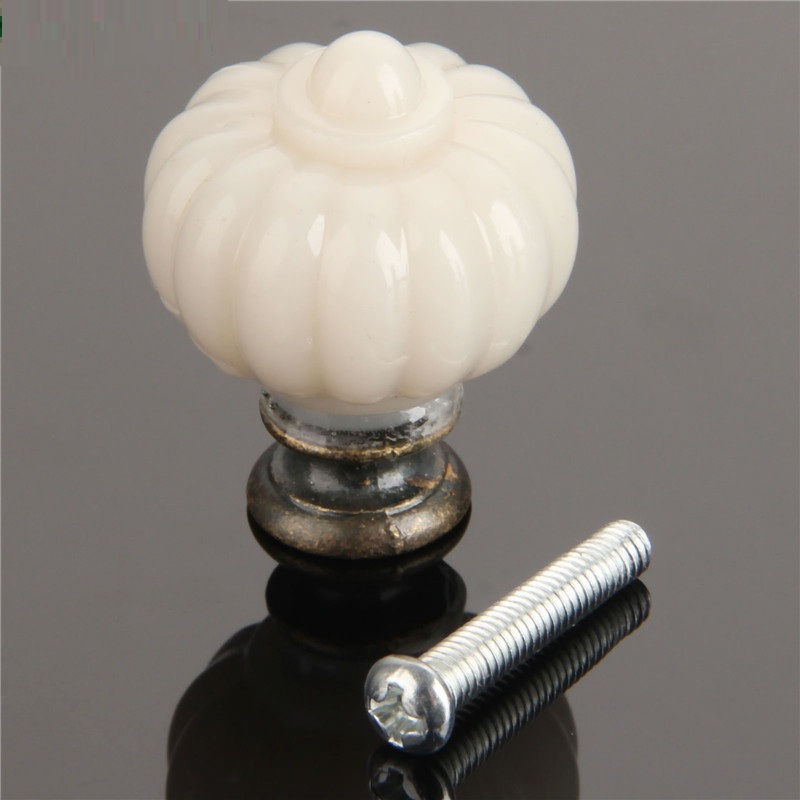 1Pc Acrylic Ivory White Pumpki - Furniture Hardware Pulls reseña y precio