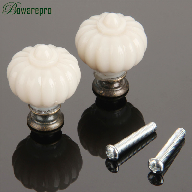 1Pc Acrylic Ivory White Pumpki - Furniture Hardware Pulls reseña y precio
