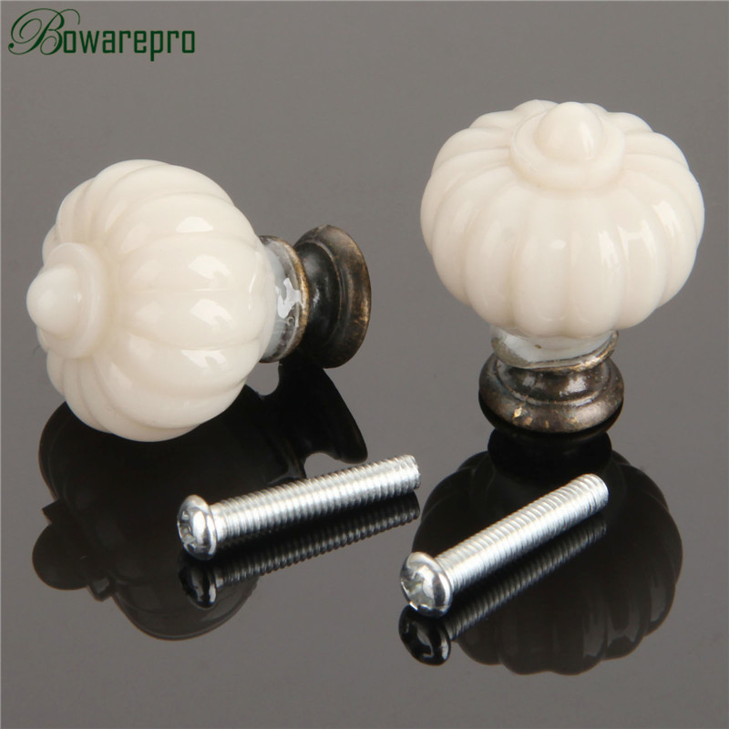 1Pc Acrylic Ivory White Pumpki - Furniture Hardware Pulls reseña y precio