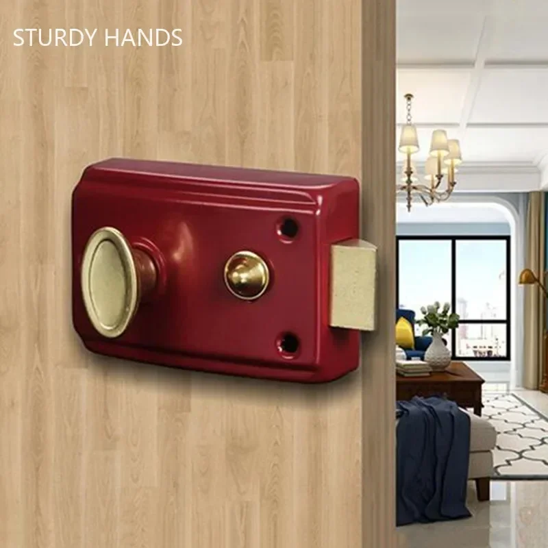 Exterior Door Retro Red Locks  - Furniture And Hardware reseña y precio