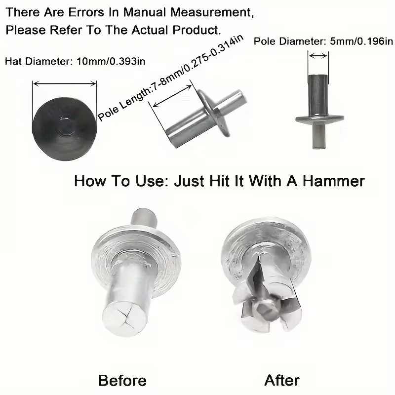 Round Head Aluminum Rivets Fas - Furniture Hardware Fixing Screws reseña y precio