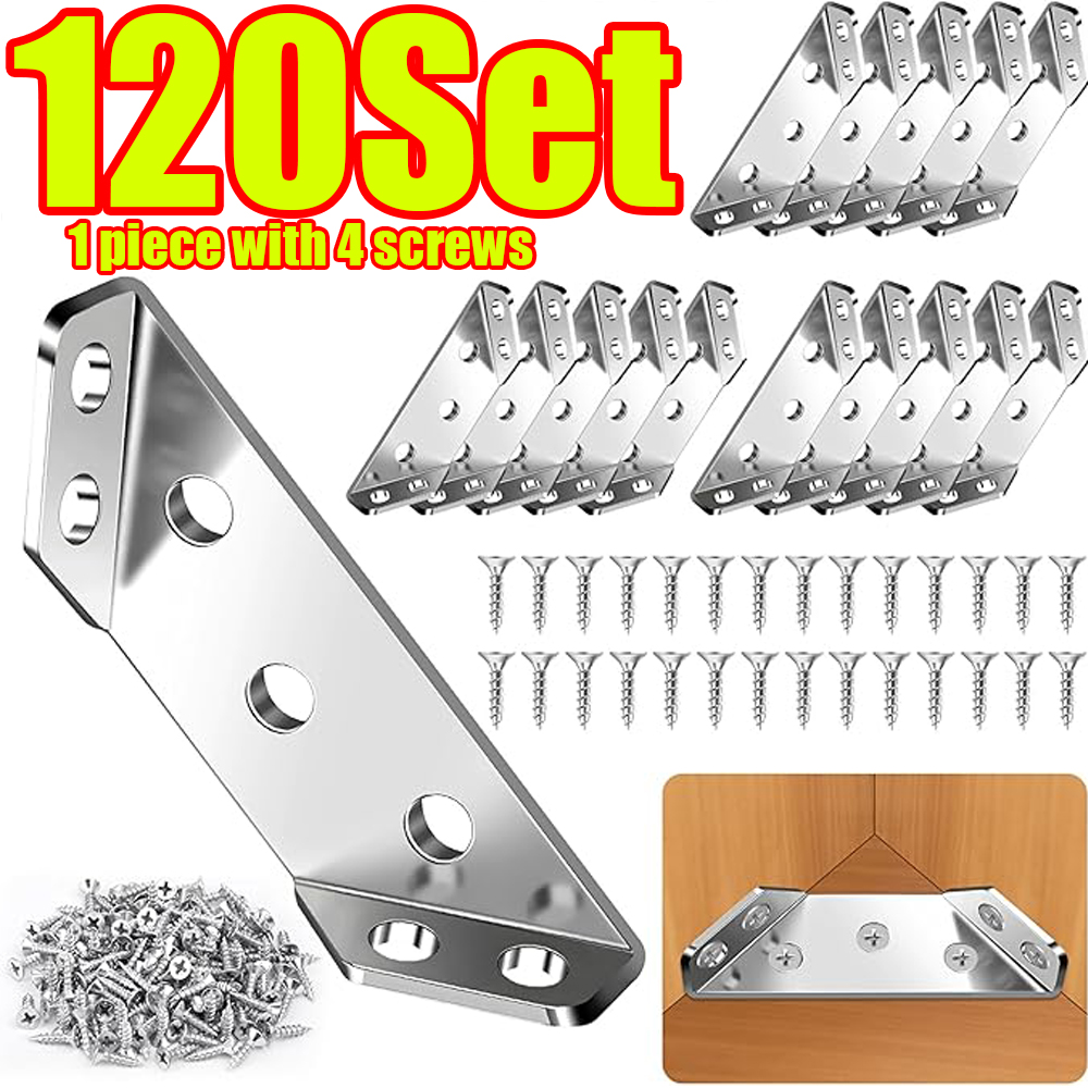 1-120Set Furniture Corner Conn - Furniture Hardware Fixing Screws reseña y precio