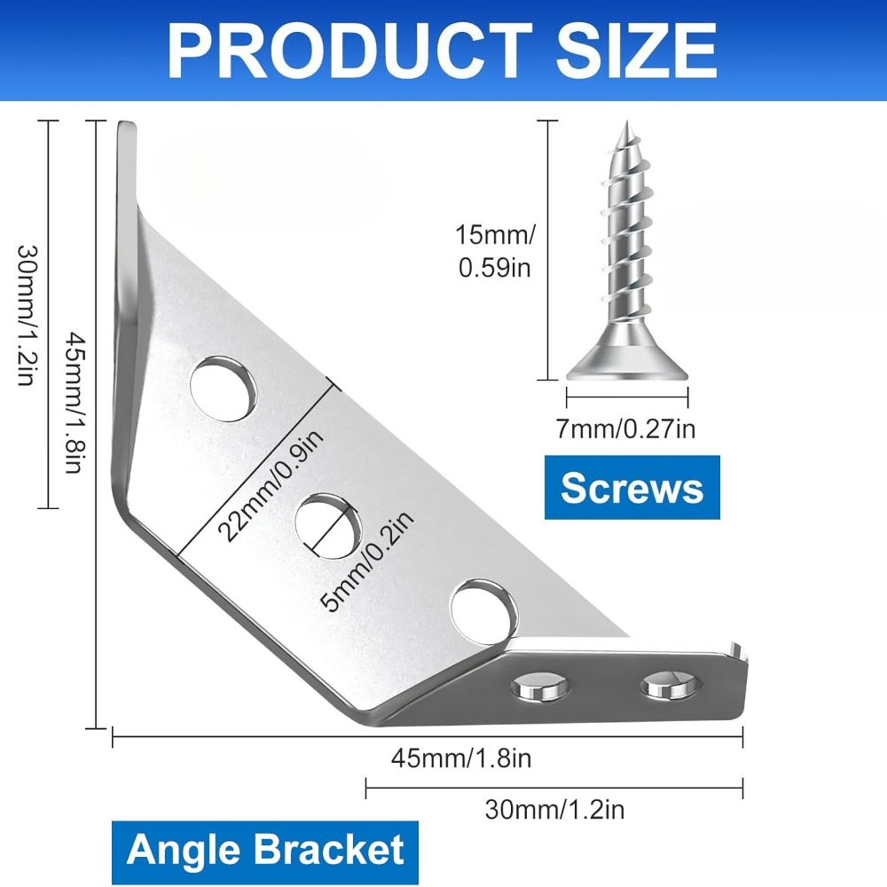 1-120Set Furniture Corner Conn - Furniture Hardware Fixing Screws reseña y precio
