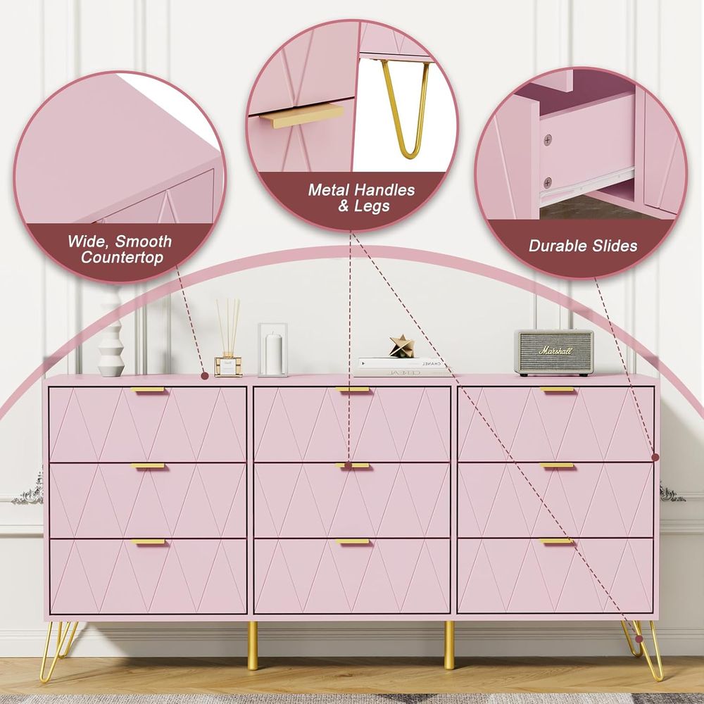 Bedroom Set with Gold Hardware - Furniture And Hardware reseña y precio