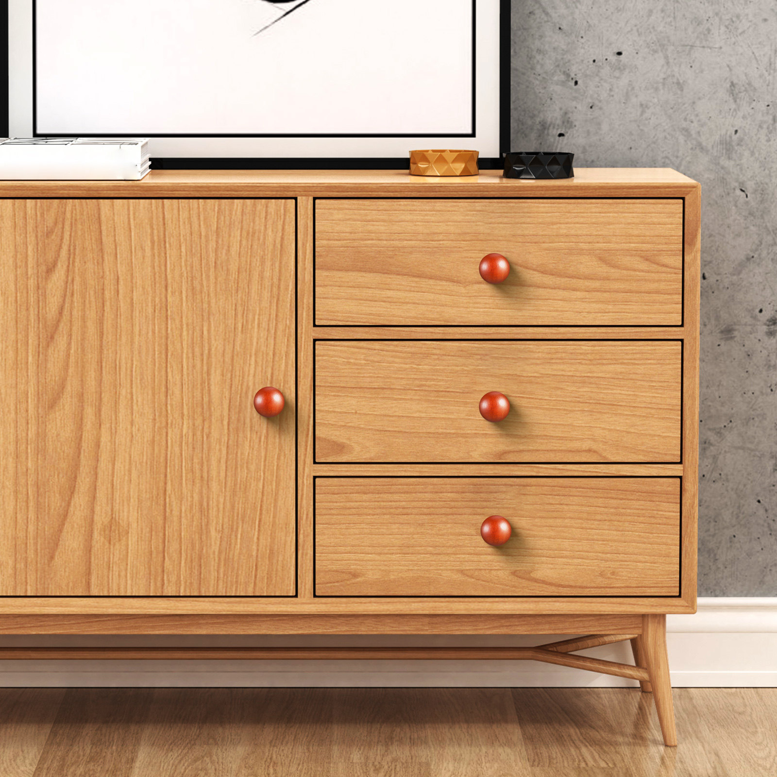 20Pcs Solid Wood Knobs Polishe - Furniture Hardware Pulls reseña y precio