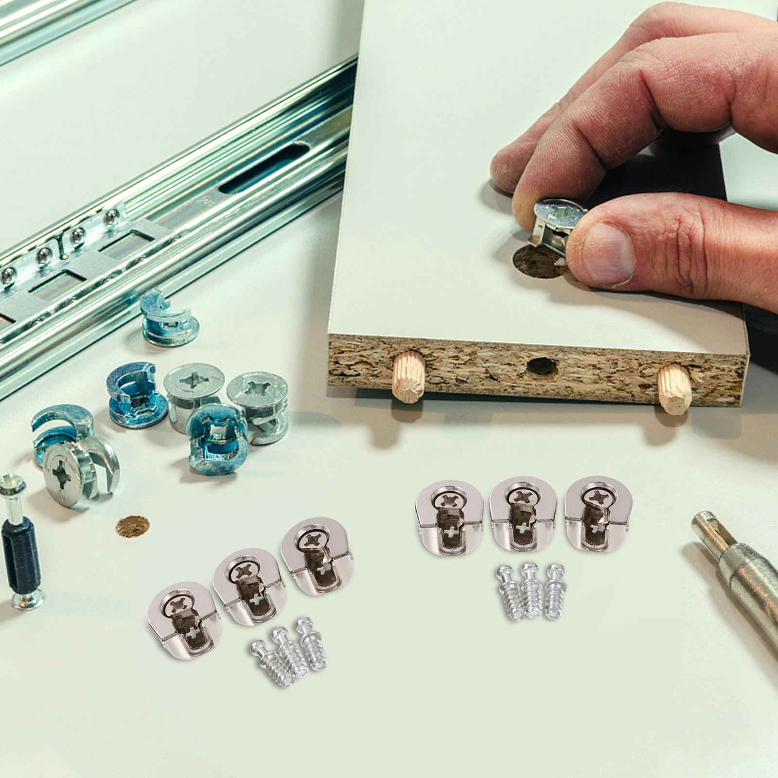 10Pcs Eccentric Furniture Conn - Furniture Joining Hardware reseña y precio