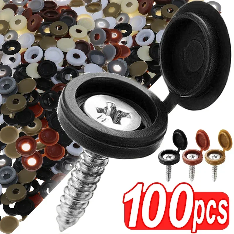 Hinged Plastic Screw Cap Cover - Furniture Hardware Fixing Screws reseña y precio