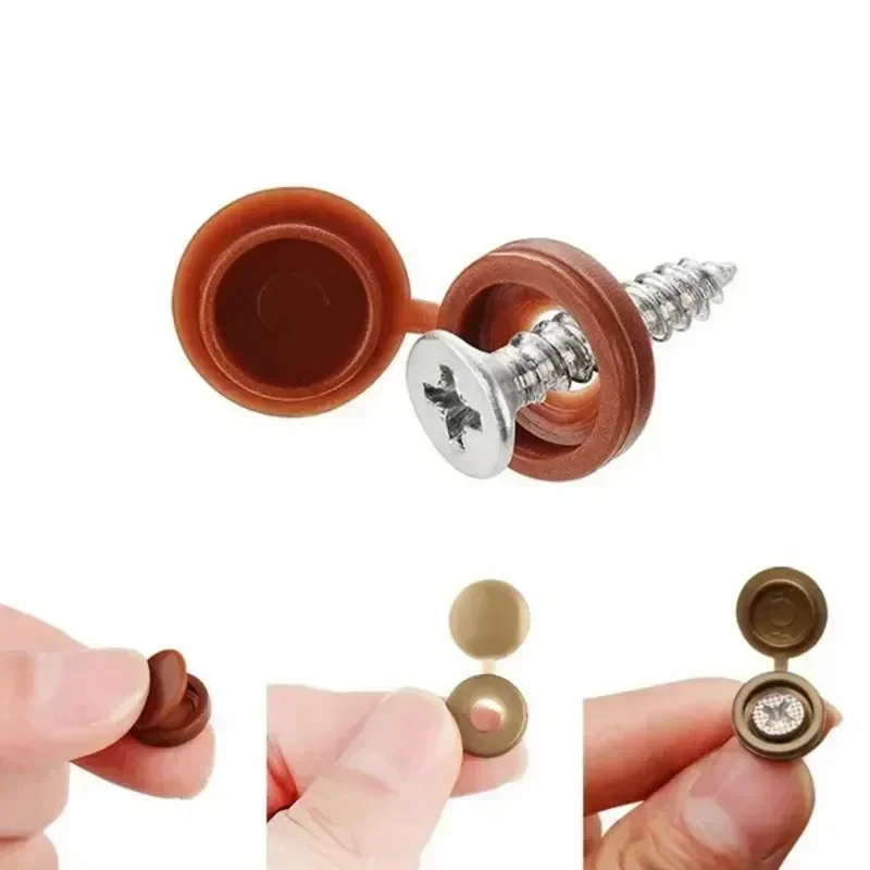 Hinged Plastic Screw Cap Cover - Furniture Hardware Fixing Screws reseña y precio