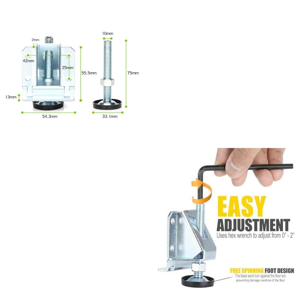 Adjustable Height Metal Leveli - Furniture Leveling Hardware reseña y precio