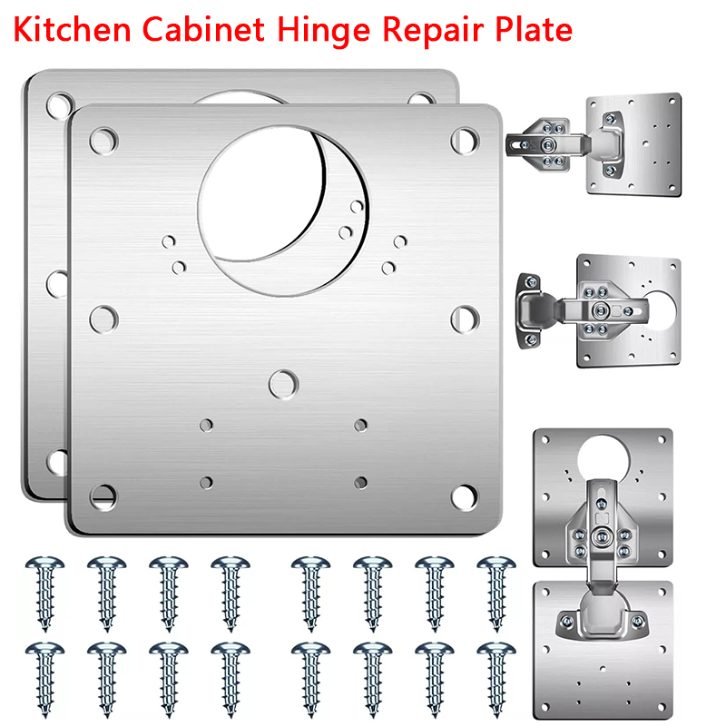 2/10Pcs Sets Hinge Repair Plat - Furniture Hardware Fixing Screws reseña y precio