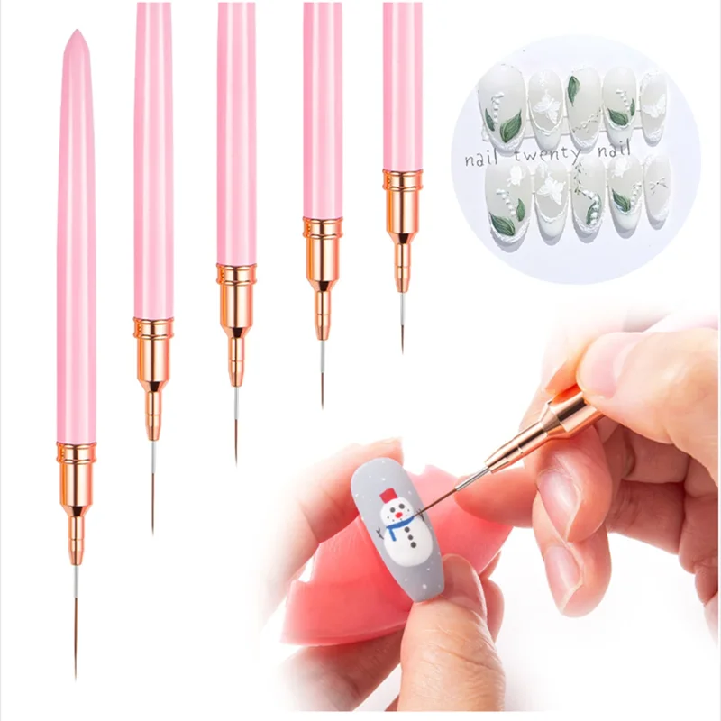 5pc/1set Nail Art Liner Brushe - Furniture Hardware Nails reseña y precio