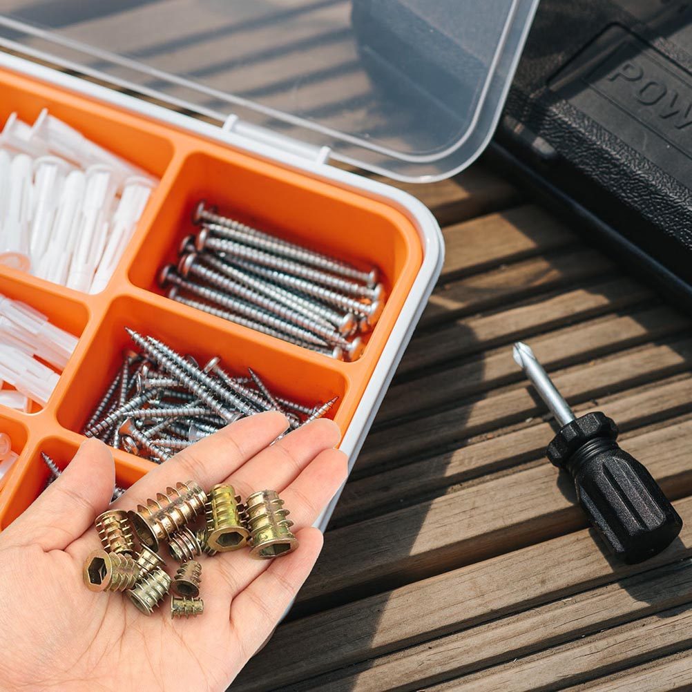 50Pcs Threaded Insert Nuts Hex - Furniture Hardware Fixing Screws reseña y precio