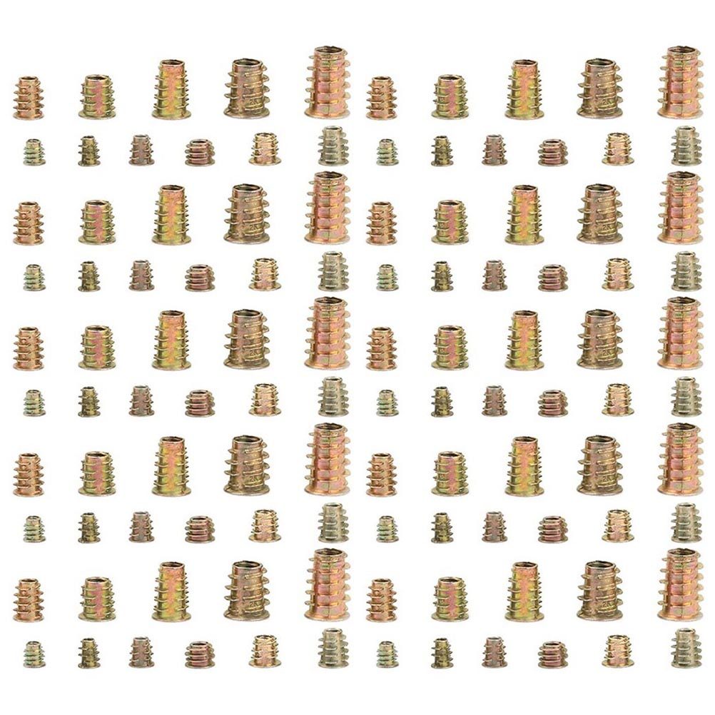 50Pcs Threaded Insert Nuts Hex - Furniture Hardware Fixing Screws reseña y precio