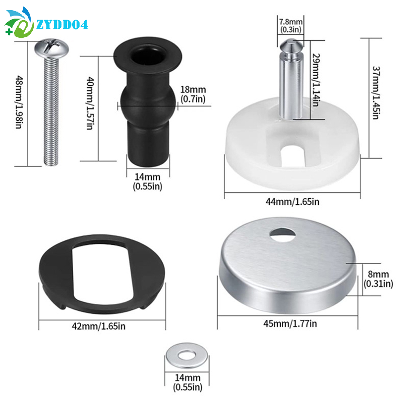 ●2Pcs Toilet Seat Hinges Top F - Furniture Hardware Fixing Screws reseña y precio