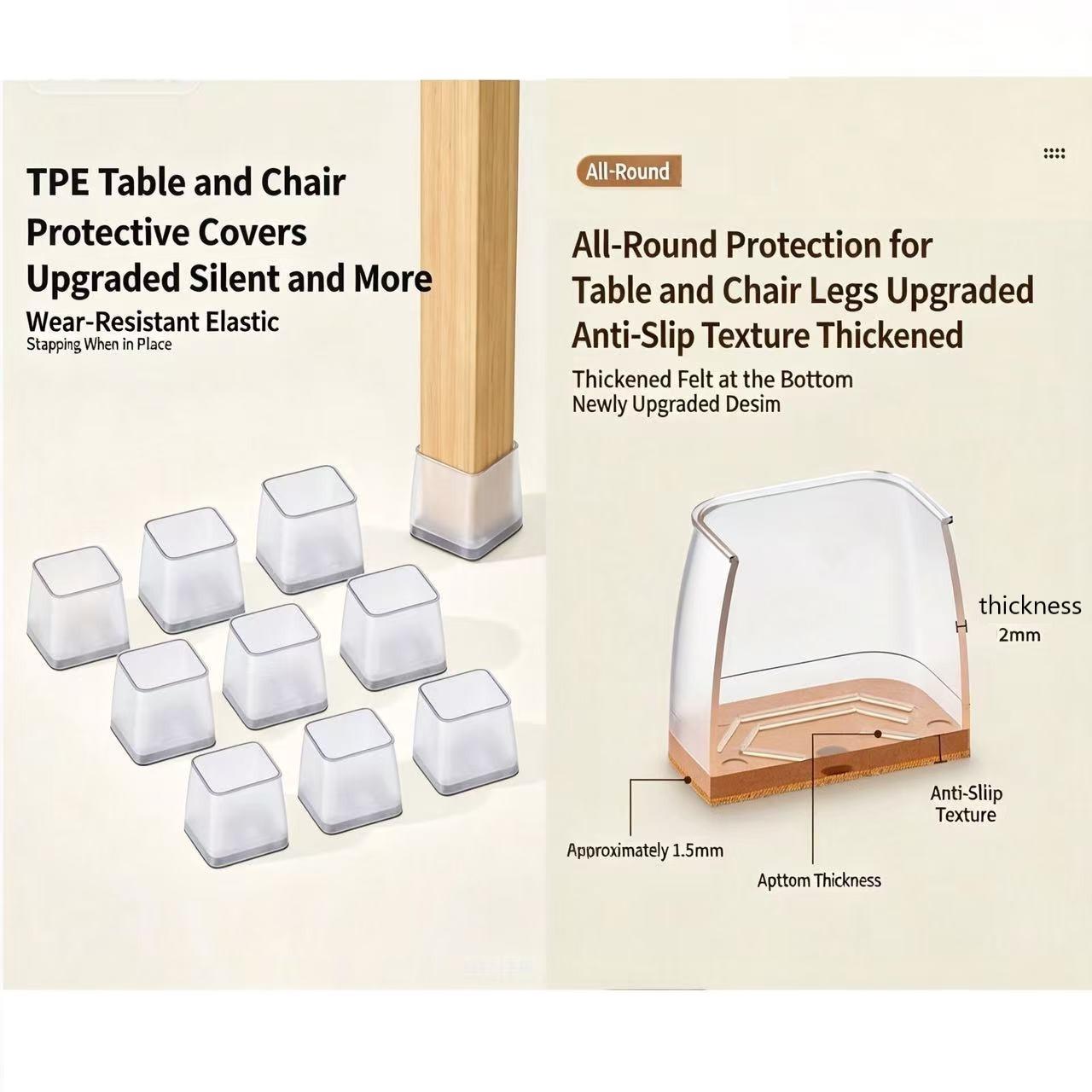 8/16/24PCS Frosted Square Furn - Furniture Hardware Feet reseña y precio