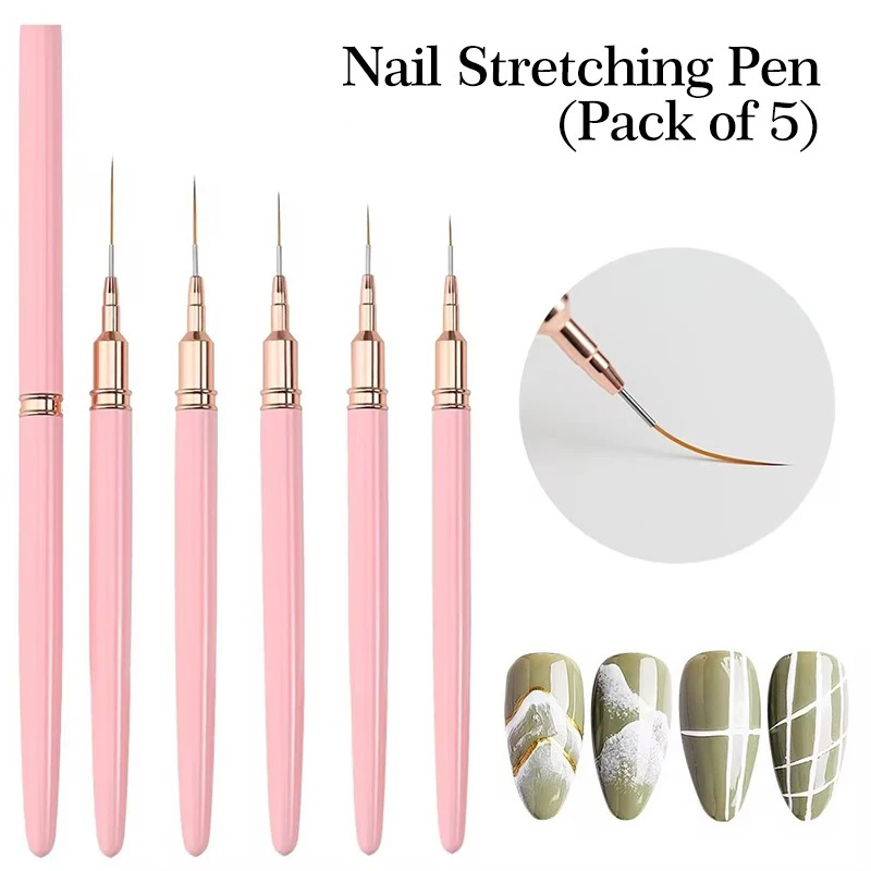 5PCS Nail Art Liner Brush Set  - Furniture Hardware Nails reseña y precio