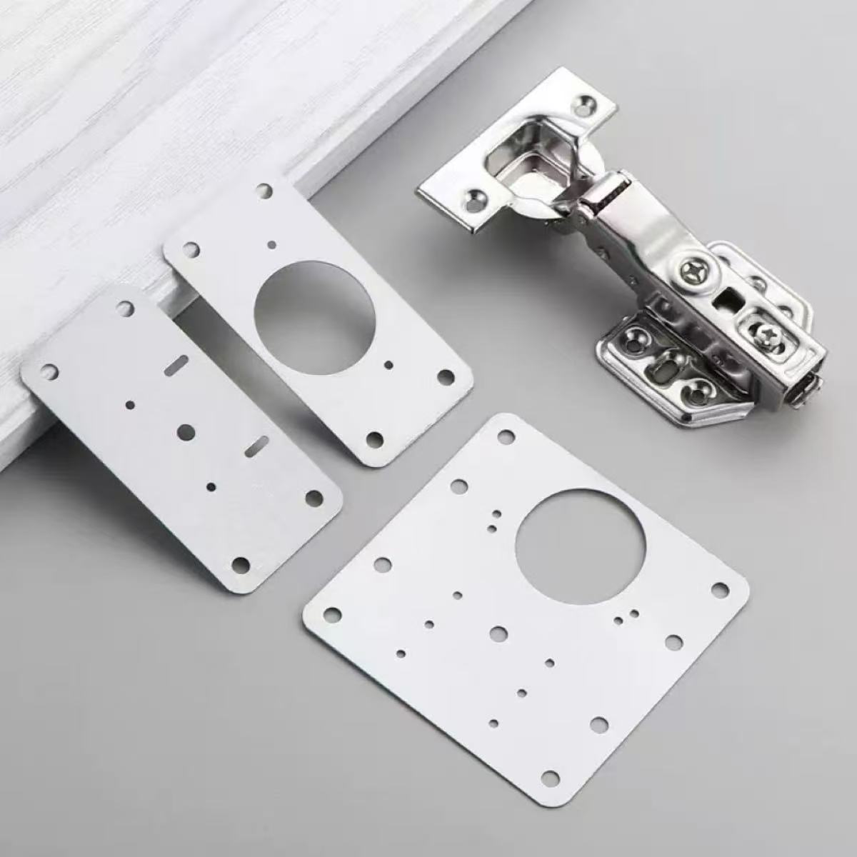 Hinge Repair Plate Kitchen Cab - Furniture Hardware Fixing Screws reseña y precio