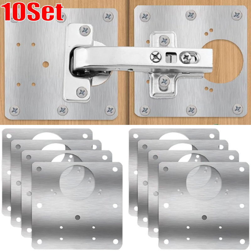 Cabinet Door Hinge Repair Plat - Furniture Hardware Fixing Screws reseña y precio