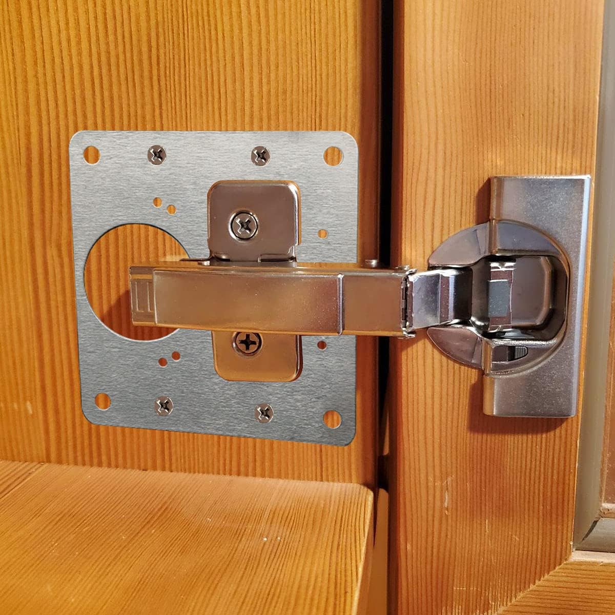 Cabinet Door Hinge Repair Plat - Furniture Hardware Fixing Screws reseña y precio