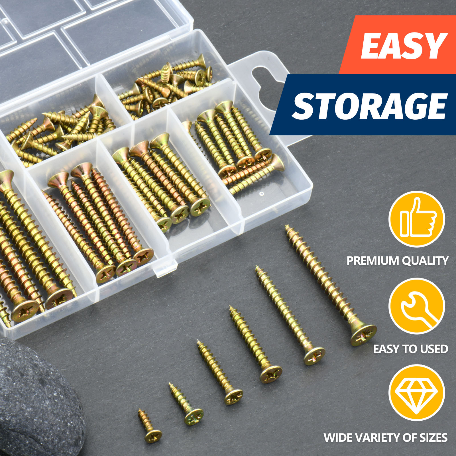 High Hardness Wood Screws Kit  - Furniture Hardware Fixing Screws reseña y precio