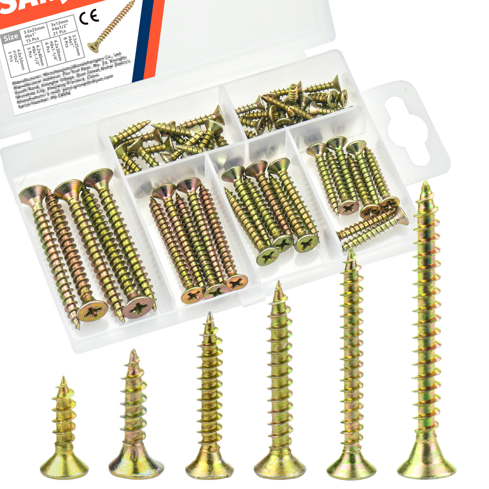 High Hardness Wood Screws Kit  - Furniture Hardware Fixing Screws reseña y precio