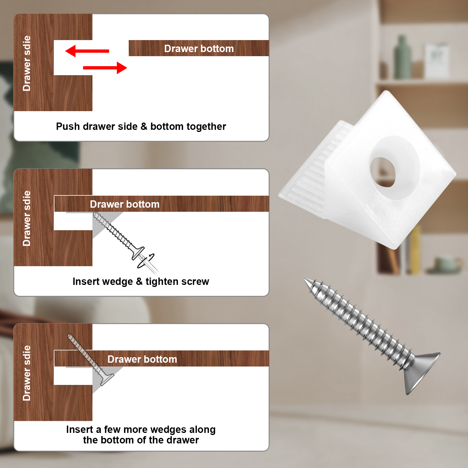 60set Repair Fixing Drawer Che - Furniture Hardware Fixing Screws reseña y precio