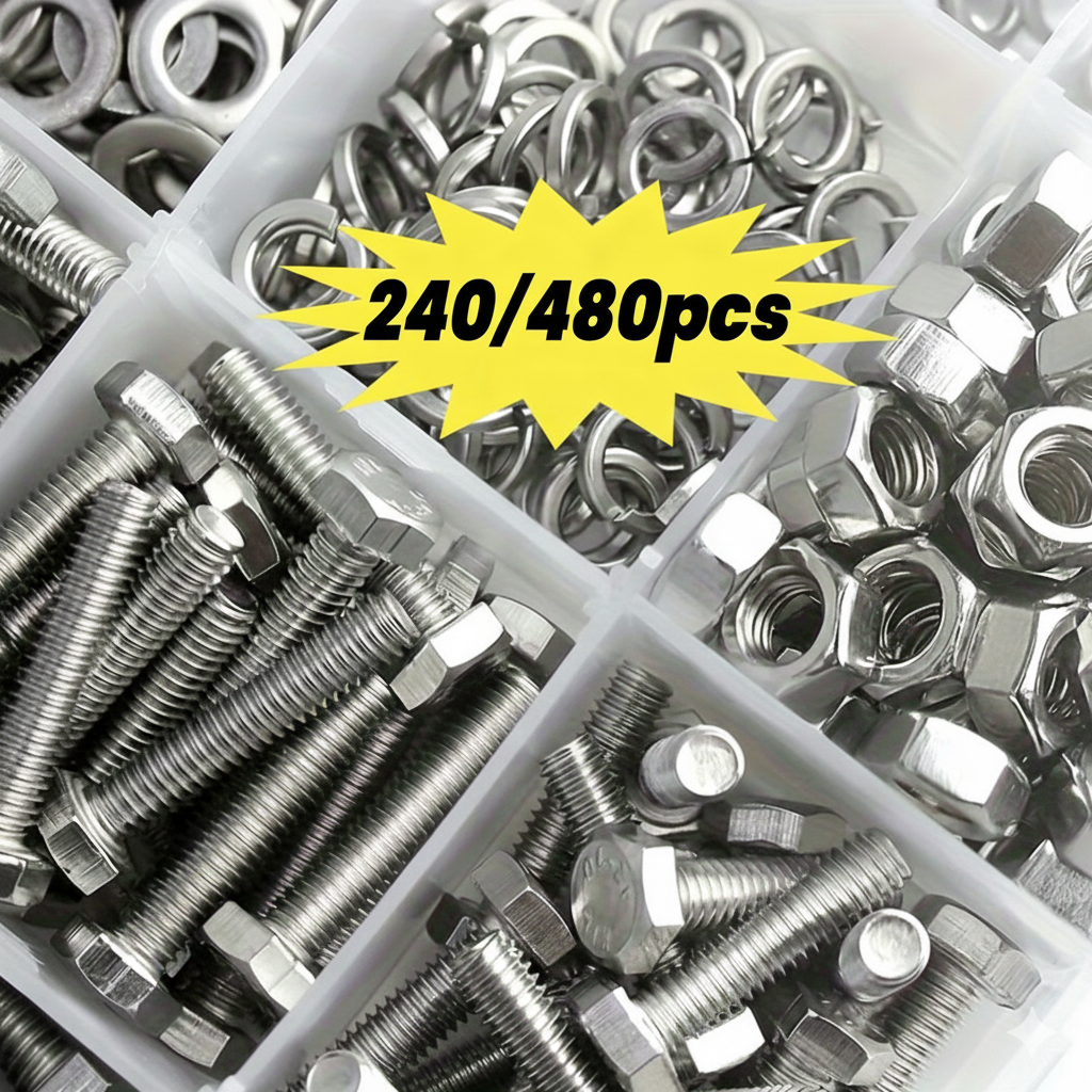 240Pcs Stainless Steel Hex Bol - Furniture And Hardware reseña y precio