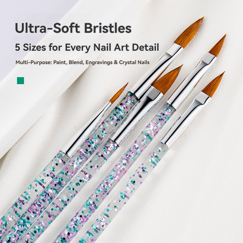 5PCS Nail Art Brushes Set UV G - Furniture Hardware Nails reseña y precio
